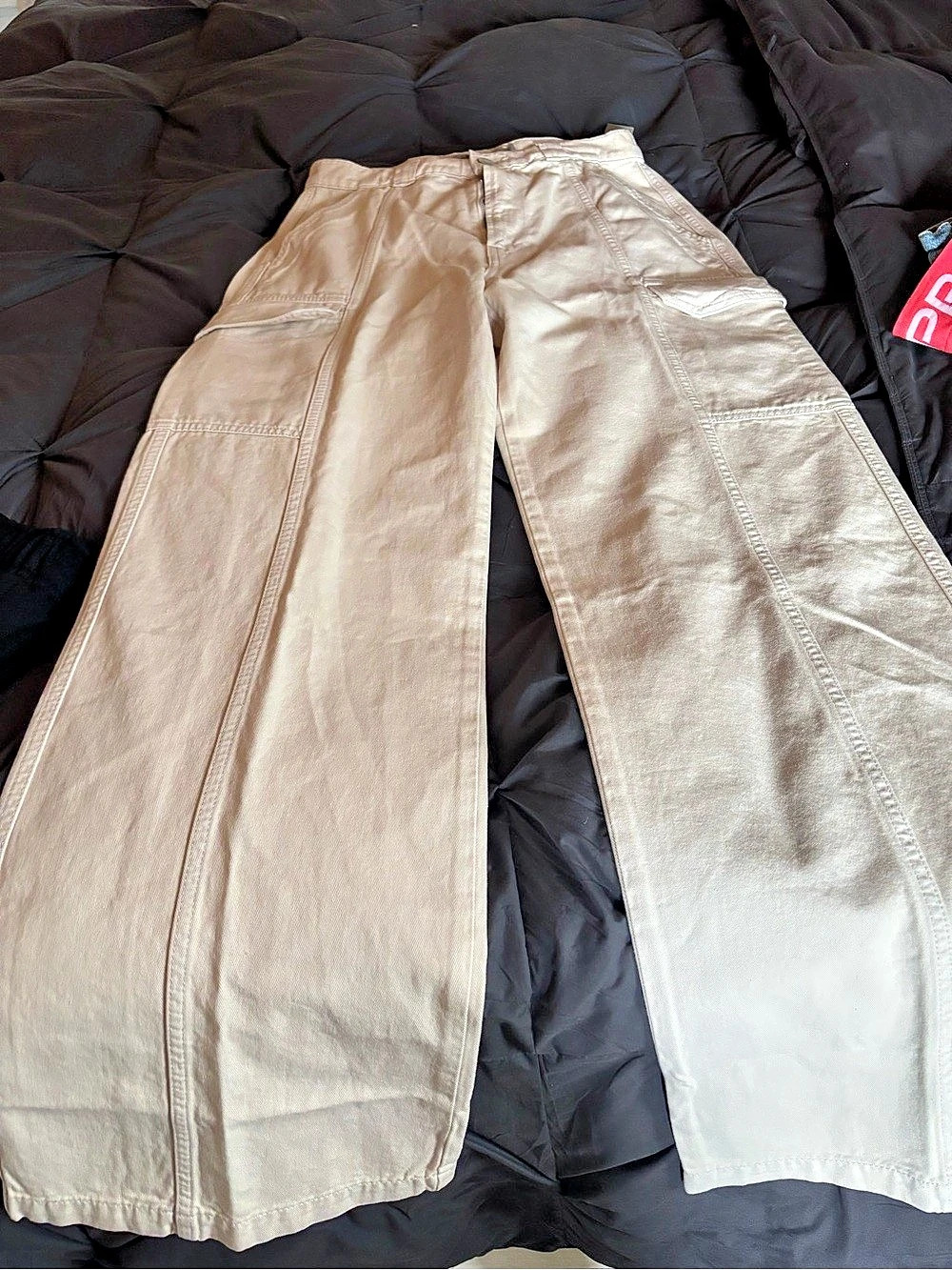 G-Star RAW Utility Pocket Wide Leg Pants Wide Leg Utility Pants in Cream Waist